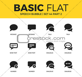 Basic set of Speech bubble icons