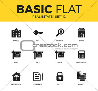 Basic set of Real estate icons