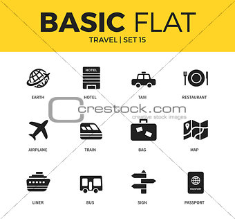 Basic set of Travel icons