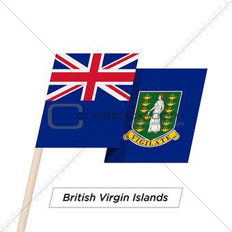 British Virgin Islands Ribbon Waving Flag Isolated on White. Vector Illustration.
