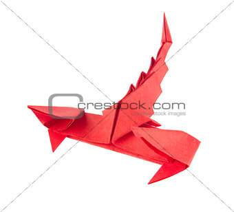 Red scorpion of origami.