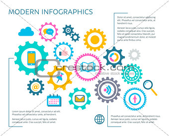 Modern vector infographic design template