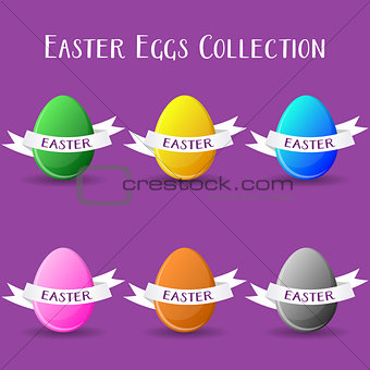 Vector easter eggs collection