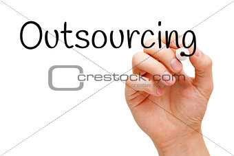 Outsourcing Handwritten With Black Marker