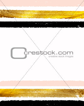 Gold Paint Glittering Textured Art Illustration. Vector