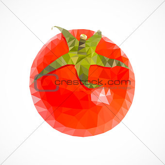 Vector Polygonal Red Tomato Icon