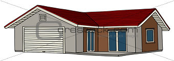 Small low house