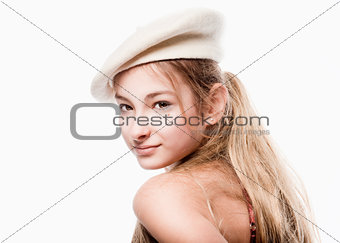 Portrait of a Girl with White Beret