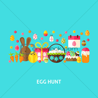 Egg Hunt Greeting Card