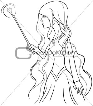 witch character coloring page