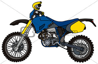 Blue motocross bike