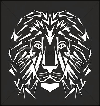 Line art Lion tattoo