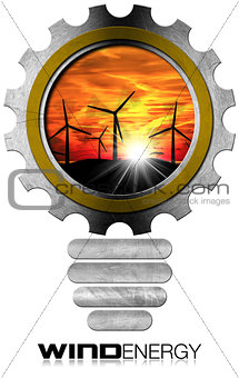 Wind Energy - Metal Bulb with Wind Turbines