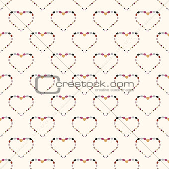 Heart abstract background seamless pattern.