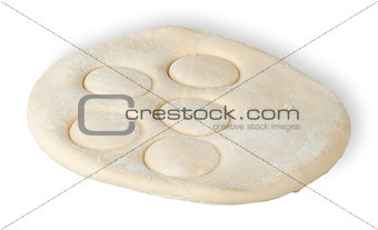 Roll dough with pressed through circles
