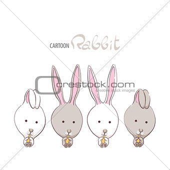 Cute funny rabbits
