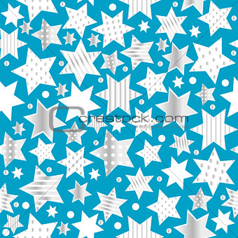 Seamless pattern background with stylized stars