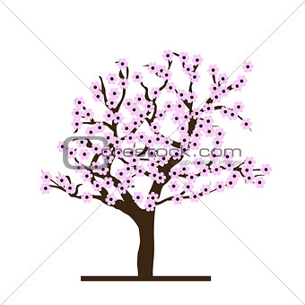 Stylized cherry tree