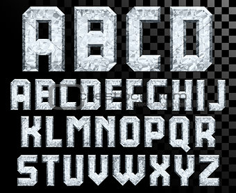 Alphabet of Crystal letters