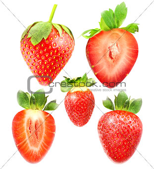 Photos with red strawberries