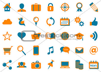 Vector social media flat icons