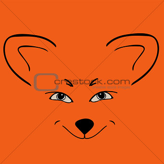 Fox red head animal Sly eyes.