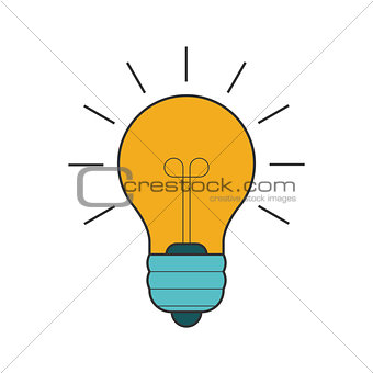 Lightbulb flat line icon