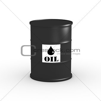 Oil Barrel  on white background 3D illustration