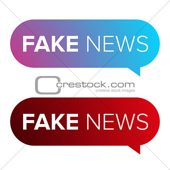 Fake News Warning speech bubble