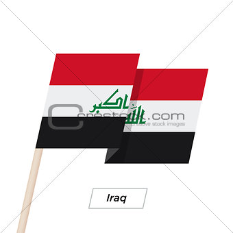 Iraq Ribbon Waving Flag Isolated on White. Vector Illustration.