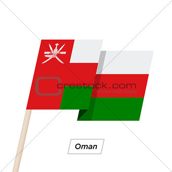 Oman Ribbon Waving Flag Isolated on White. Vector Illustration.