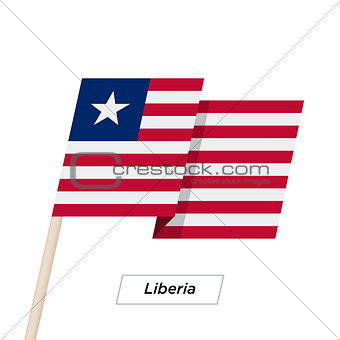 Liberia Ribbon Waving Flag Isolated on White. Vector Illustration.