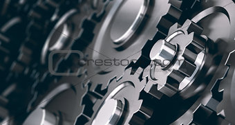 Horizontal Gear cogs background