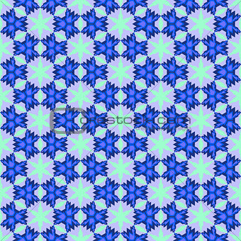 Snowflakes blue pattern