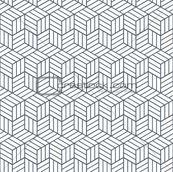 Seamless op art pattern. 3D illusion.