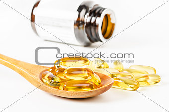 Fish oil capsules with omega 3.