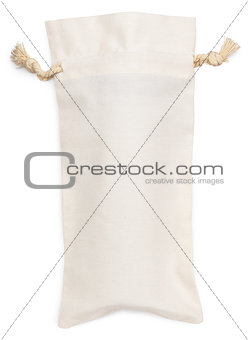 fabric cotton bag isolated on white