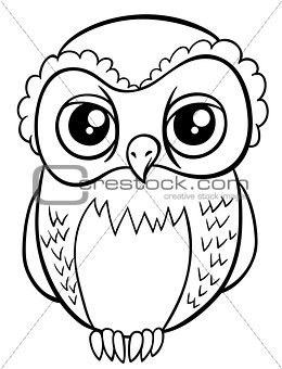 owl character coloring page