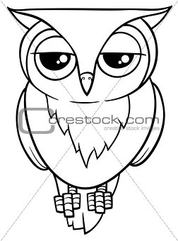 funny owl coloring page