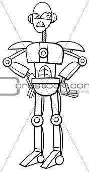 robot or cyborg coloring page