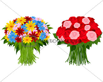 Two bouquet of flowers