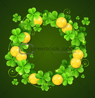 Wreath of clover leaves