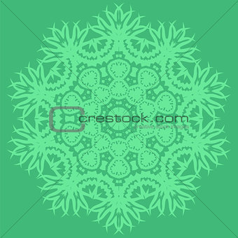 Green Oriental Geometric Ornament