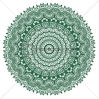 Green Ornamental Oriental Geometric Ornament