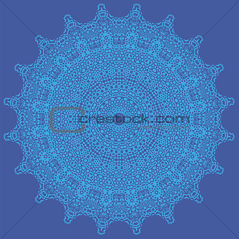 Blue Oriental Geometric Ornament