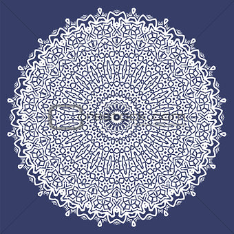 White Oriental Geometric Ornament