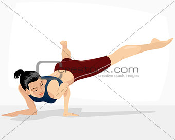 Girl doing handstand