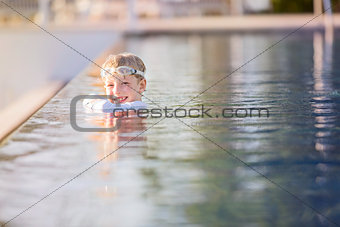 kid in the pool