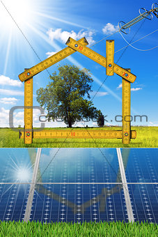 Project of Ecological House with Solar Panels