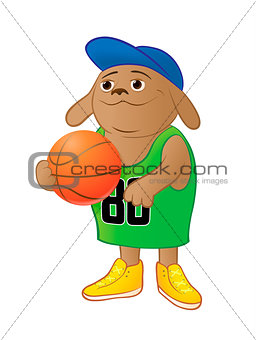 Basketball dog
